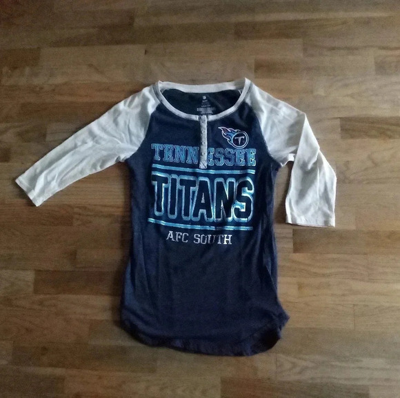 Tennessee Titans Blue Long Sleeve Henley Up Shirt Teens Large 11/13 - Picture 9 of 9